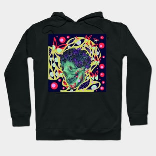 the floral death with a smile ecopop butterfly Hoodie